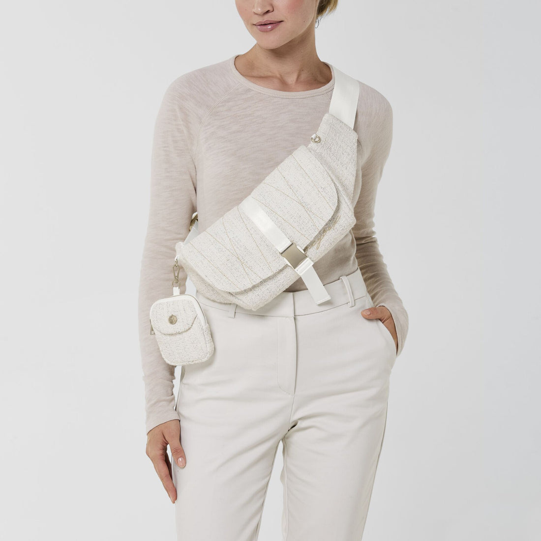 Belt Bag Bouclé - Cream White (Bouclé)
